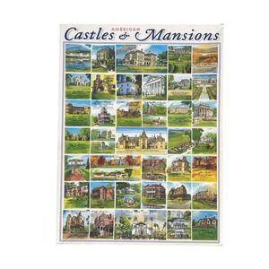 White Mountain Puzzles American Castles & Mansions 1000 Piece Puzzle 1999 USA